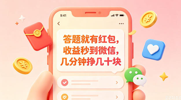 答题就有红包，收益秒到微信，几分钟挣几十块，学生党上班族宝妈都可以玩【揭秘】-老吴出海笔记