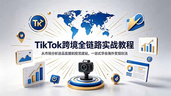 TikTok+独立站跨境基础全套教程,拆解平台盈利逻辑,新手从零跑通变现全流程-老吴出海笔记