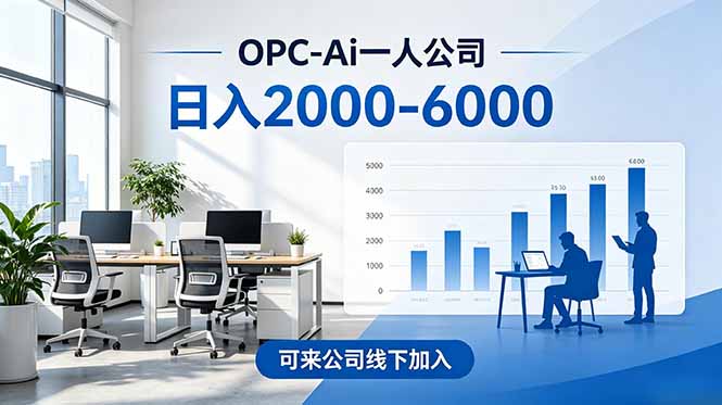 2026创业新风口—OPC一人公司模式震撼首发!日收益2000-6000+,项目绿色长久,安全稳健,合...-老吴出海笔记