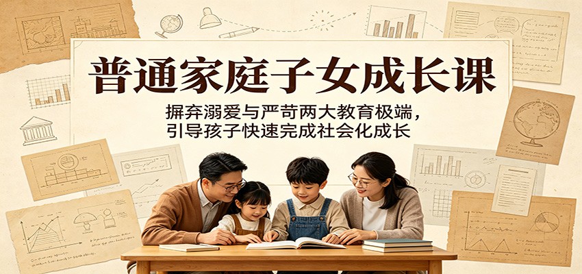 普通家庭子女成长课:摒弃溺爱与严苛两大教育极端,引导孩子快速完成社会化成长-老吴出海笔记