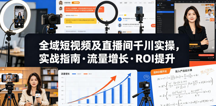 全域短视频及直播间千川实操，实战指南·流量增长·ROI提升(更新)-老吴出海笔记