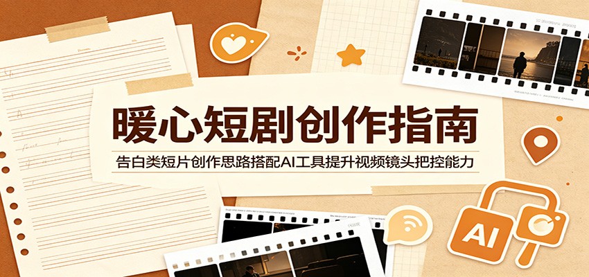 暖心短剧创作指南：告白类短片创作思路搭配AI工具提升视频镜头把控能力-老吴出海笔记