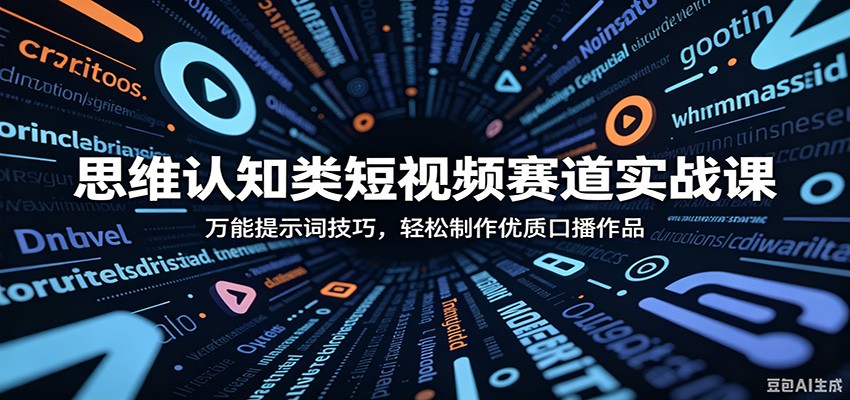 思维认知类短视频赛道实战课：万能提示词技巧，轻松制作优质口播作品-老吴出海笔记