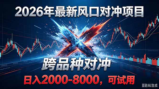 2026创业新风口！最新对冲！跨品种对冲！日收益2000-6000+-老吴出海笔记