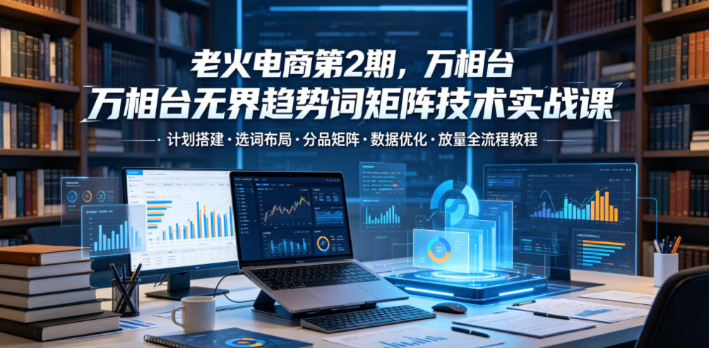 老火电商第2期,万相台无界趋势词矩阵技术实战课,计划搭建・选词布局・分品矩阵・数据优化・放量全流程教程-老吴出海笔记