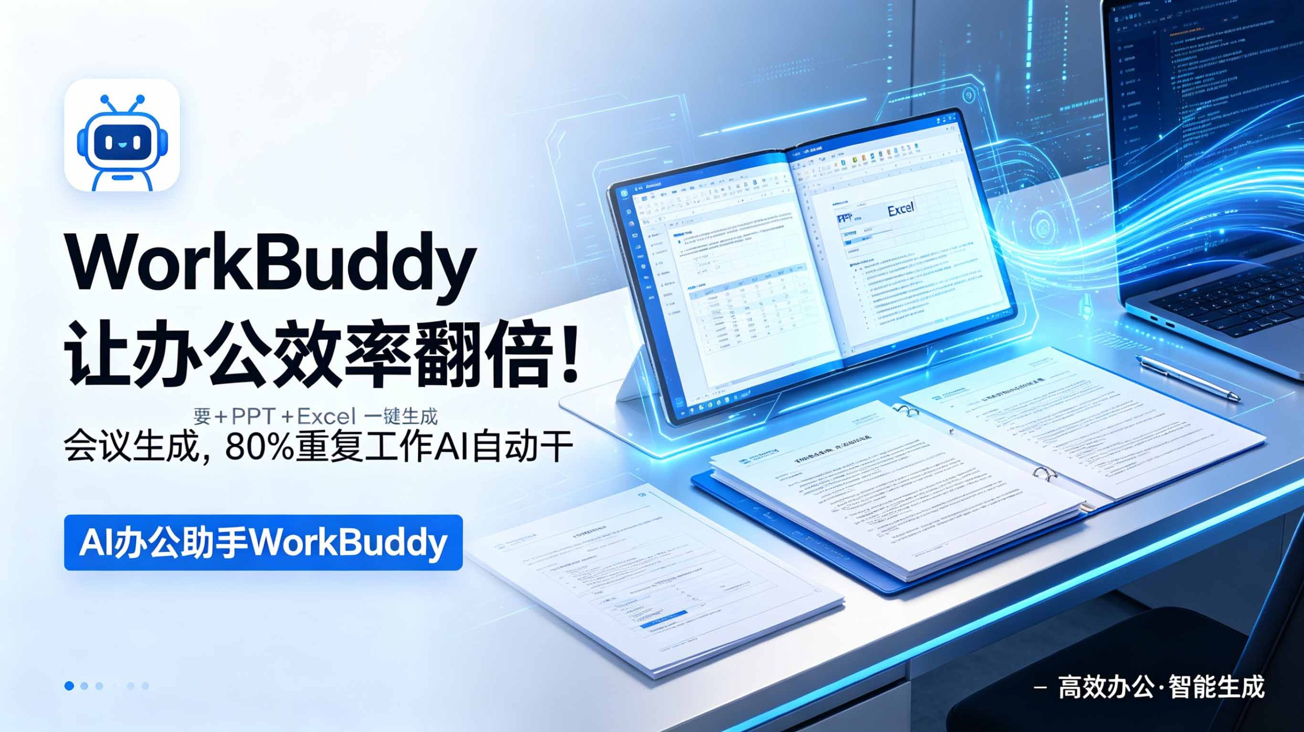 WorkBuddy让办公效率翻倍!会议纪要+PPT+Excel一键生成,80%重复工作AI自动干-老吴出海笔记