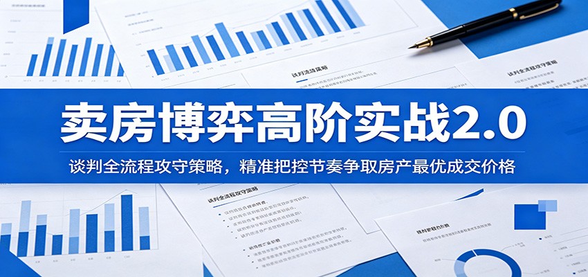 卖房博弈高阶实战2.0:谈判全流程攻守策略,精准把控节奏争取房产最优成交价格-老吴出海笔记