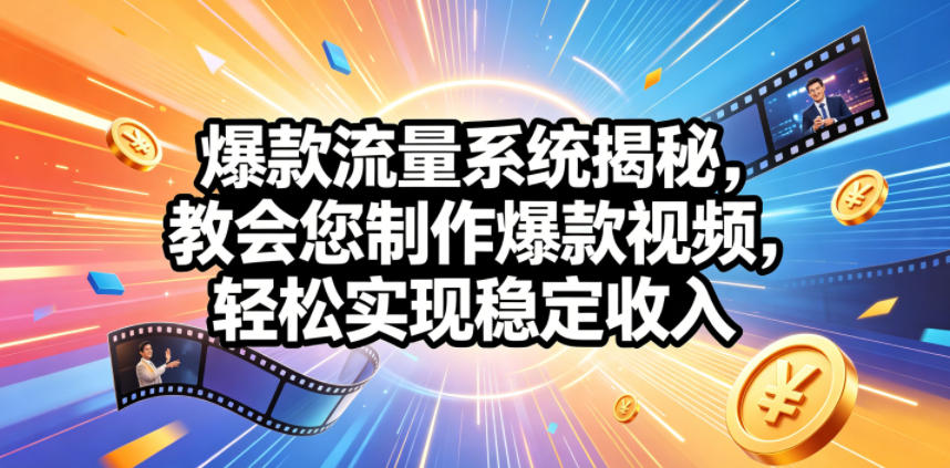 爆款流量系统揭秘，教会您制作爆款视频，轻松实现稳定收入【原创双语字幕】-老吴出海笔记