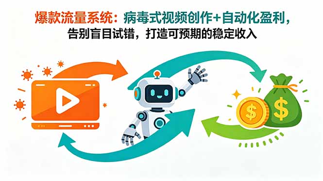 爆款流量系统:病毒式视频创作+自动化盈利,告别盲目试错,打造可预期的稳定收入-老吴出海笔记