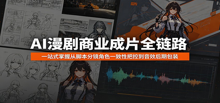 AI漫剧商业成片全链路:一站式掌握从脚本分镜角色一致性把控到音效后期包装-老吴出海笔记