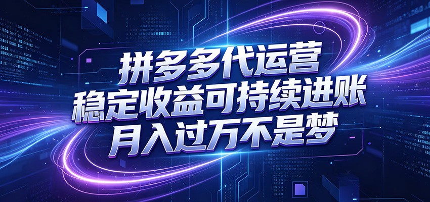 拼多多代运营,小白也能轻松月入过万,真实运营数据可查,全托管代运营-老吴出海笔记