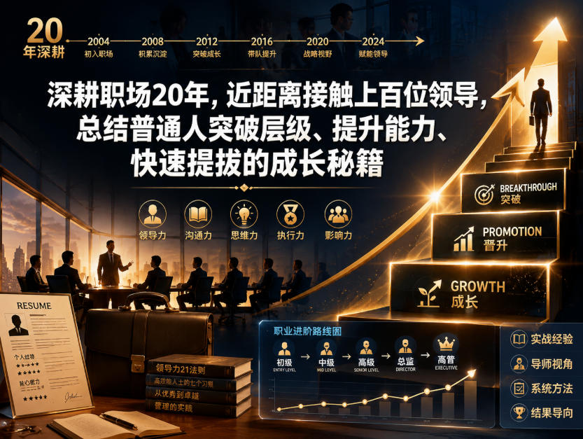 付费文章:深耕职场20年,近距离接触上百位领导,总结普通人突破层级、提升能力、快速提拔的成长秘籍(全网独家干货)-老吴出海笔记
