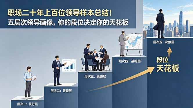 付费文章：职场二十年上百位领导样本总结！五层次领导画像，你的段位决定你的天花板-老吴出海笔记