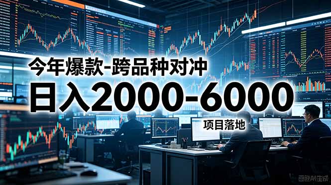 今年爆款-跨品种对冲日入2000-6000，项目落地！-老吴出海笔记