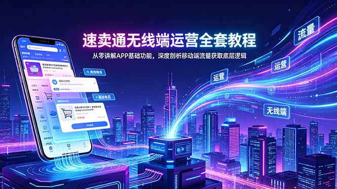 速卖通无线端运营全套教程，从零讲解APP基础功能，深度剖析移动端流量获取底层逻辑-老吴出海笔记