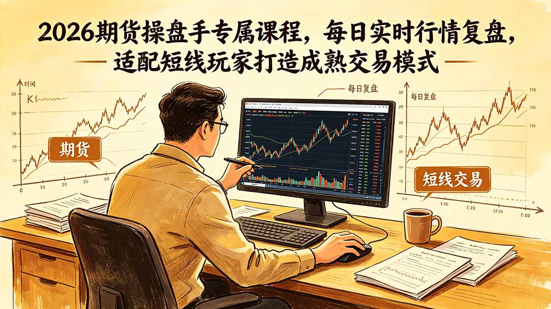 2026期货操盘手专属课程-更新6月,每日实时行情复盘,适配短线玩家打造成熟交易模式-老吴出海笔记