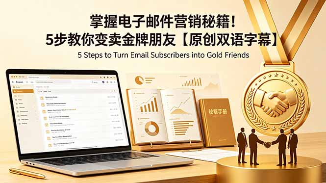 掌握电子邮件营销秘籍！5步教你变卖金牌朋友【原创双语字幕】-老吴出海笔记