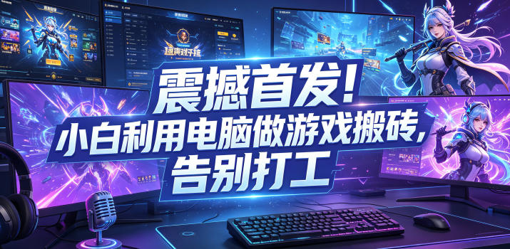 震撼首发!小白利用电脑做游戏搬砖,告别打工【揭秘】-老吴出海笔记