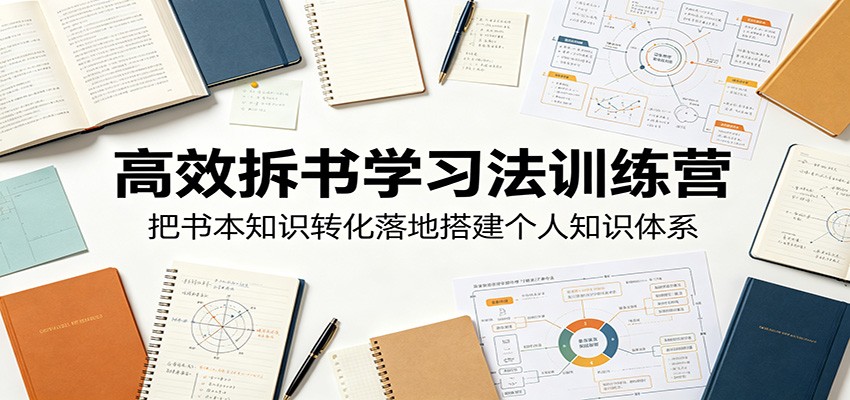 高效拆书学习法训练营,把书本知识转化落地搭建个人知识体系-老吴出海笔记