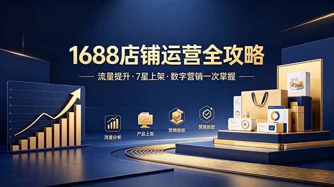 1688店铺没流量？产品上架不到7星？数字营销不会投？全套运营技能一次学(更新6月-老吴出海笔记