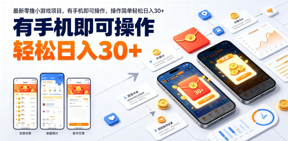最新零撸小游戏项目,有手机即可操作,操作简单轻松日入30+-老吴出海笔记