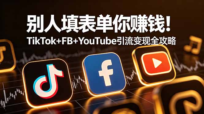 别人填表单你赚钱!TikTok+FB+YouTube 引流变现全攻略【原创双语字幕】-老吴出海笔记