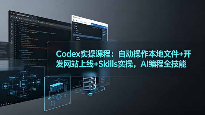 Codex实操课程：自动操作本地文件+开发网站上线+Skills实操，AI编程全技能-老吴出海笔记