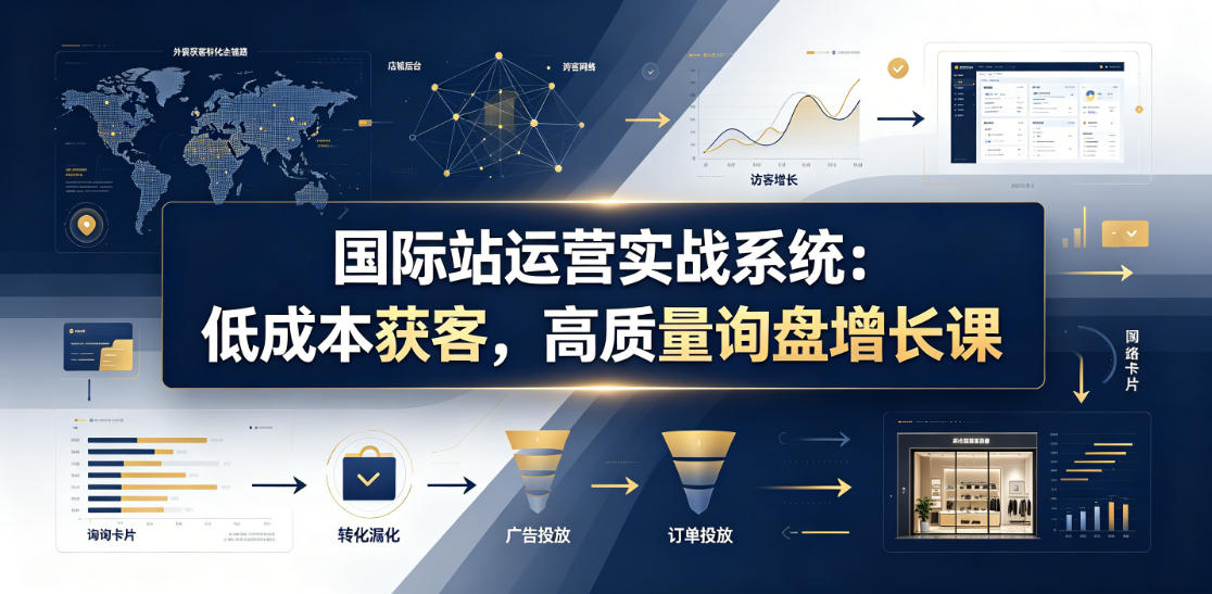 国际站运营实战系统：低成本获客，高质量询盘增长课(更新26年)-老吴出海笔记