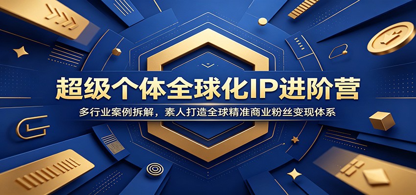超级个体全球化IP进阶营：多行业案例拆解，素人打造全球精准商业粉丝变现体系-老吴出海笔记