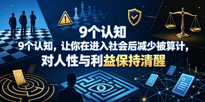 付费文章：9个认知，让你在进入社会后减少被算计，对人性与利益保持清醒-老吴出海笔记