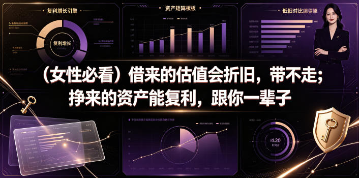 付费文章：(女性必看)借来的估值会折旧，带不走；挣来的资产能复利，跟你一辈子-老吴出海笔记