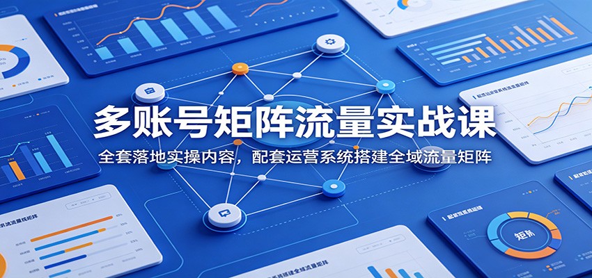 多账号矩阵流量实战课:全套落地实操内容,配套运营系统搭建全域流量矩阵-老吴出海笔记
