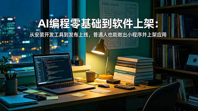 AI编程零基础到软件上架：从安装开发工具到发布上线，普通人也能做出小程序并上架应用商店-老吴出海笔记