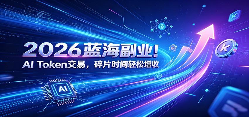2026蓝海副业！AI Token交易，碎片时间轻松增收-老吴出海笔记