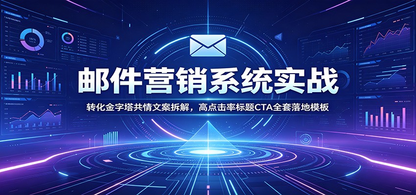 邮件营销系统实战：转化金字塔共情文案拆解，高点击率标题CTA全套落地模板-老吴出海笔记