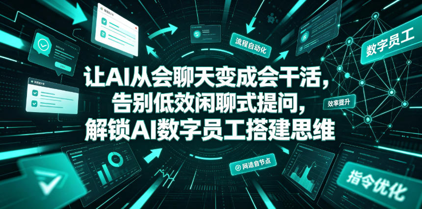 让AI从会聊天变成会干活，告别低效闲聊式提问，解锁AI数字员工搭建思维-老吴出海笔记