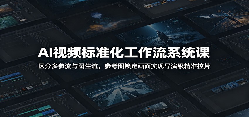 AI视频标准化工作流系统课:区分多参流与图生流,参考图锁定画面实现导演级精准控片-老吴出海笔记