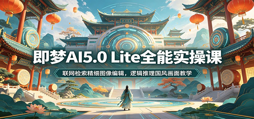 即梦AI5.0 Lite全能实操课:联网检索精细图像编辑,逻辑推理国风画面教学-老吴出海笔记
