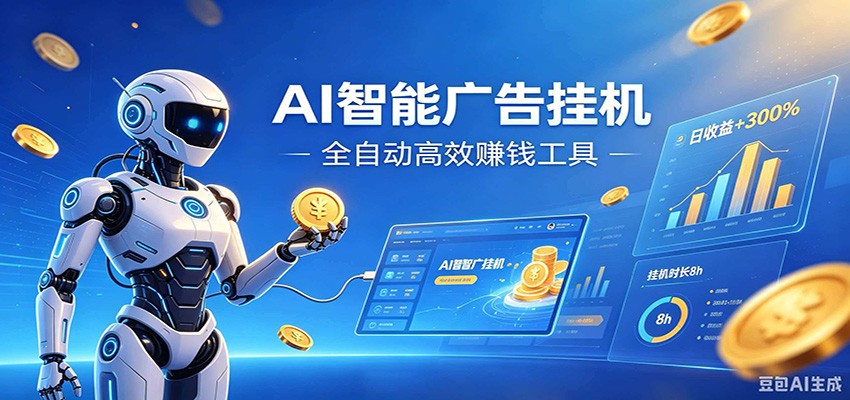AI智能广告挂机,小白轻松上手,在家自动赚收益-老吴出海笔记