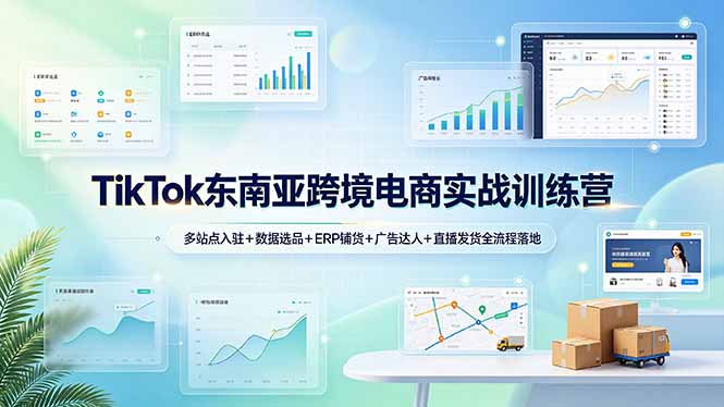 TikTok东南亚跨境电商实战训练营:多站点入驻+数据选品+ERP铺货+广告达人+直播发货全流程落地-老吴出海笔记