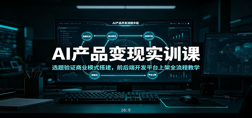 AI产品变现实训课:选题验证商业模式搭建,前后端开发平台上架全流程教学-老吴出海笔记