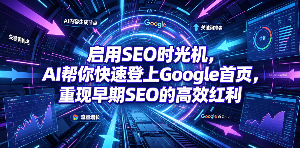 启用SEO时光机，AI帮你快速登上Google首页，重现早期SEO的高效红利【原创双语字幕】-老吴出海笔记