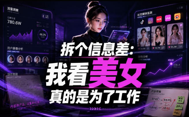 【理直气壮】我给看美女找了一个非常恰当的理由,信息差项目-老吴出海笔记