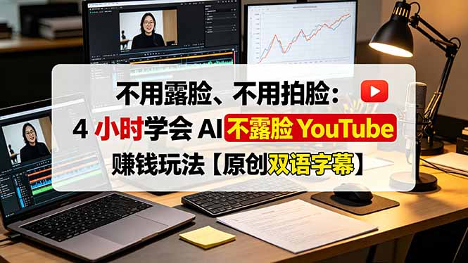 不用露脸、不用拍脸:4 小时学会 AI 不露脸 YouTube 赚钱玩法【原创双语字幕】-老吴出海笔记