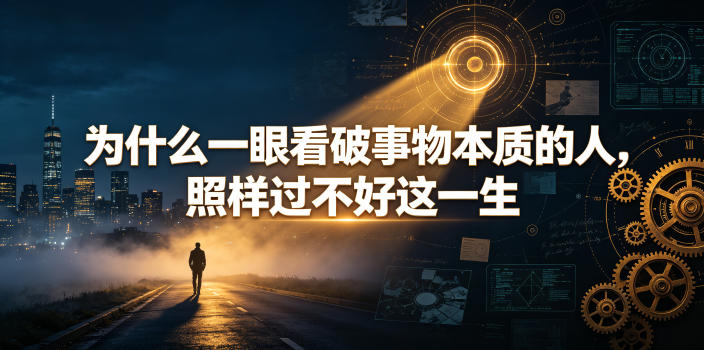 付费文章:为什么一眼看破事物本质的人,照样过不好这一生-老吴出海笔记