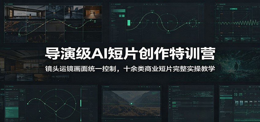 导演级AI短片创作特训营:镜头运镜画面统一控制,十余类商业短片完整实操教学(更新)-老吴出海笔记