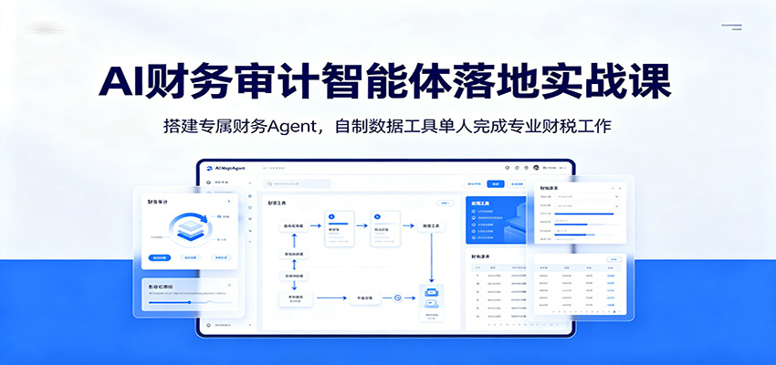 AI财务审计智能体落地实战课:搭建专属财务Agent,自制数据工具单人完成专业财税工作-老吴出海笔记