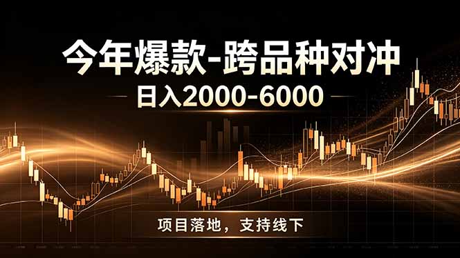 全新跨品种对冲模式上线!日稳定盈利 2000-6000,合规长久可批量放大-老吴出海笔记