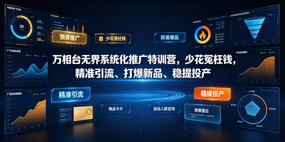 万相台无界系统化推广特训营VI0.0,少花冤枉钱,精准引流、打爆新品、稳提投产(全程录音+字幕)-老吴出海笔记