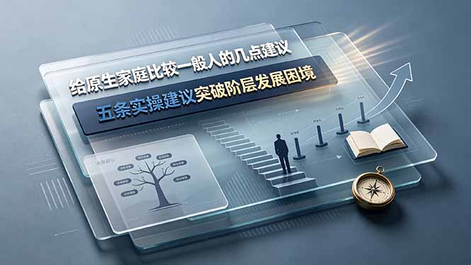 付费文章:给原生家庭比较一般人的几点建议,五条实操建议突破阶层发展困境-老吴出海笔记